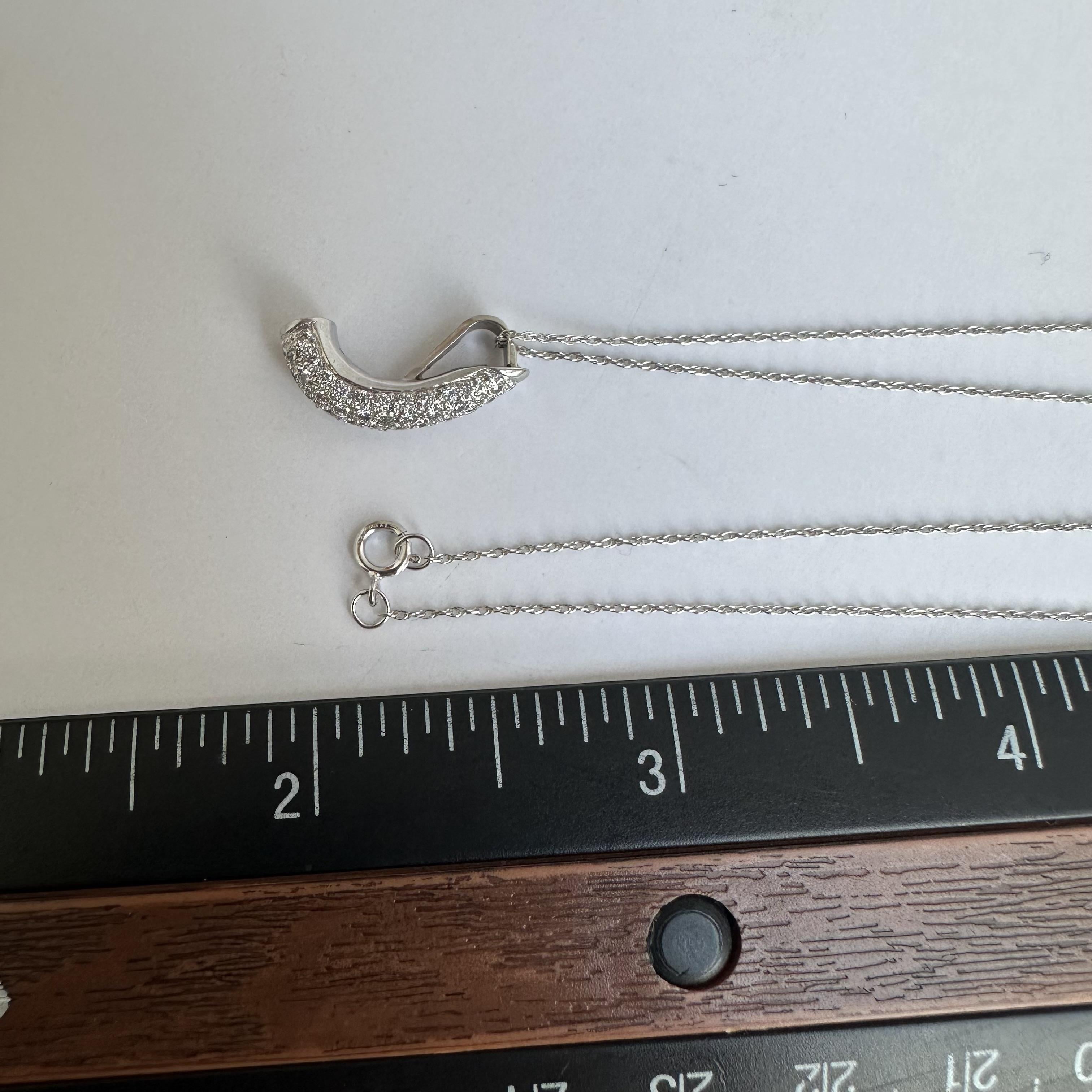 14kt White Gold Diamond Necklace - 0.56ctw GH SI Diamonds, 18" Length, New