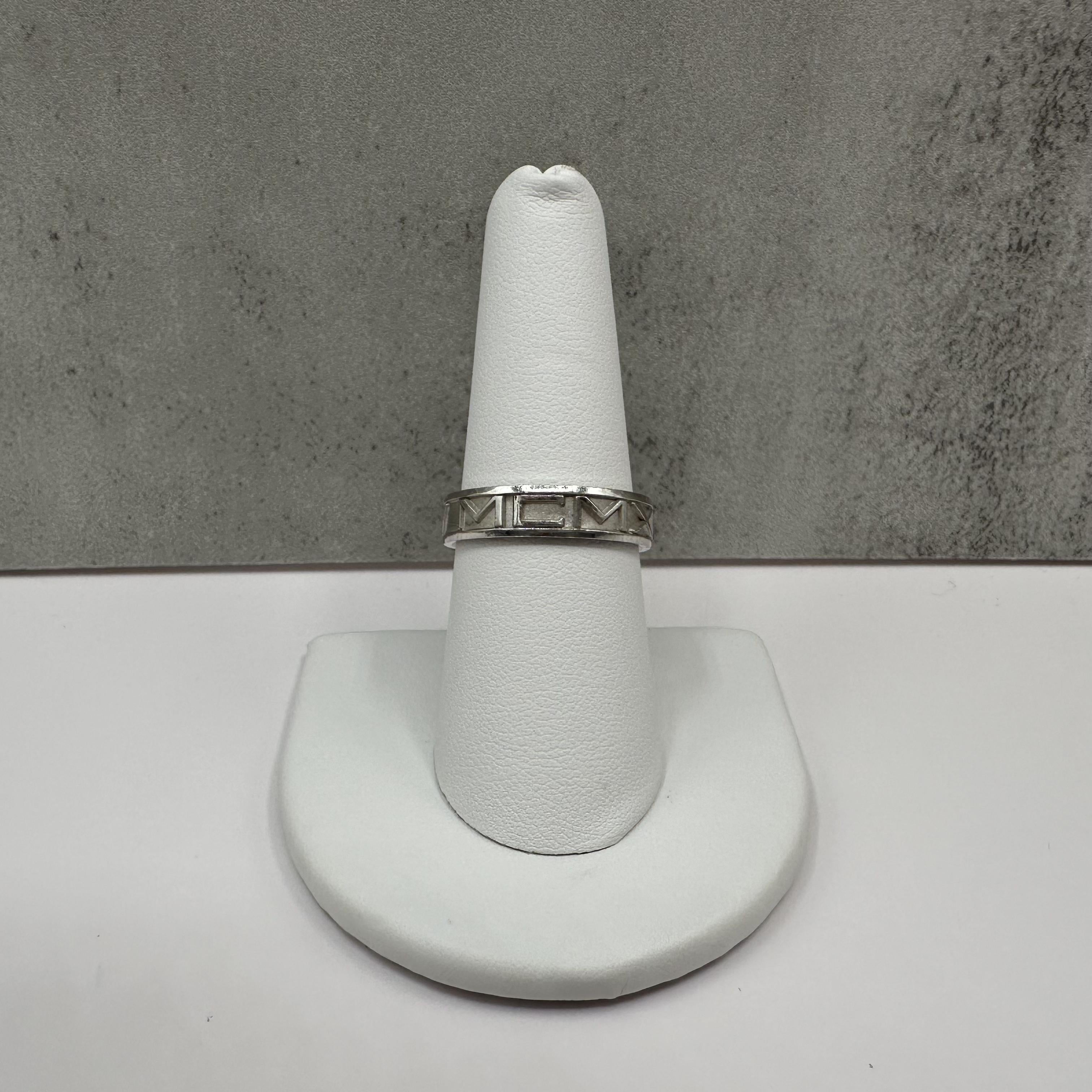 Platinum Roman Numeral Ring Size 7.5 8.1g 4.7mm John Christian