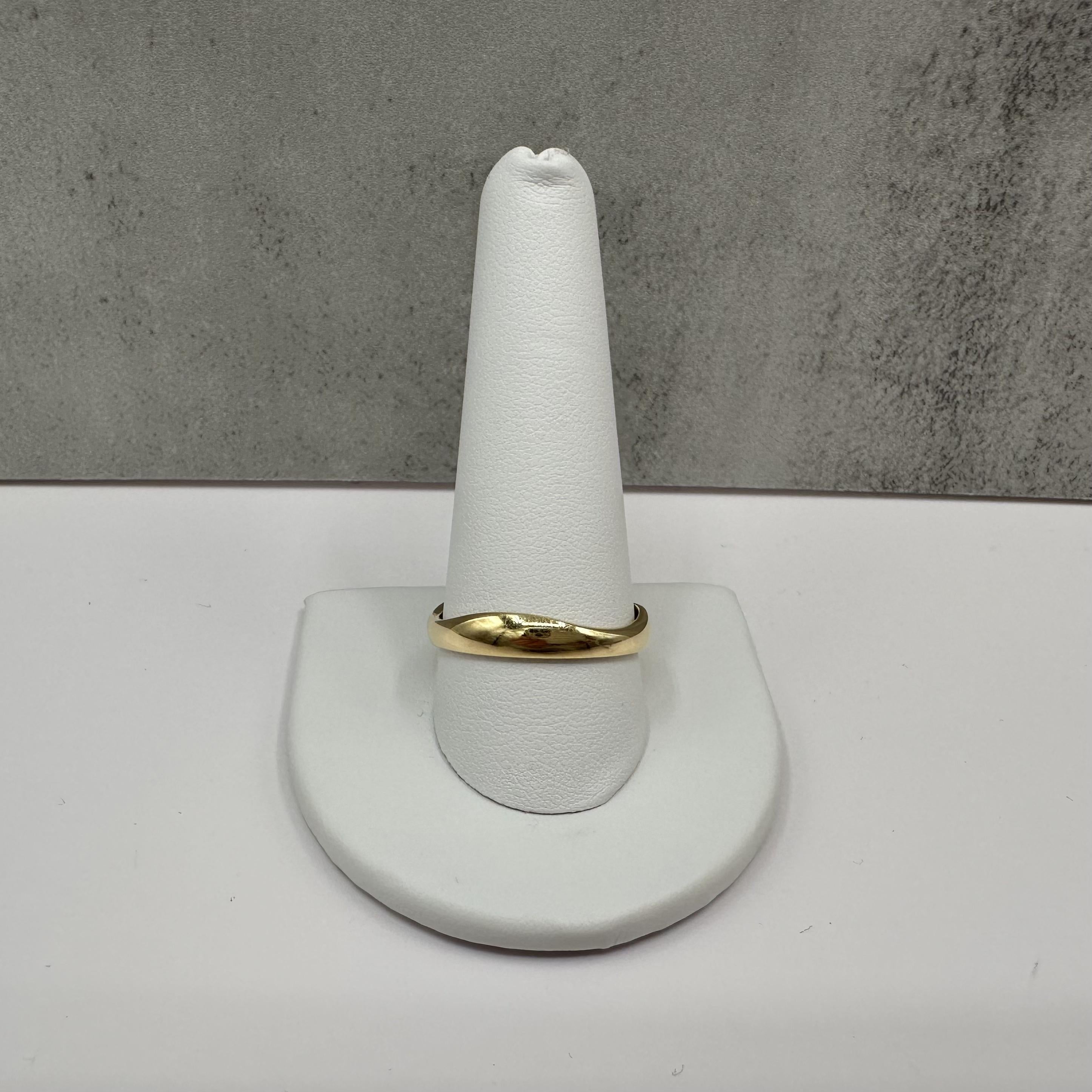 Cartier 18K Yellow Gold Wavy Band Ring Size 11.5 5.2g