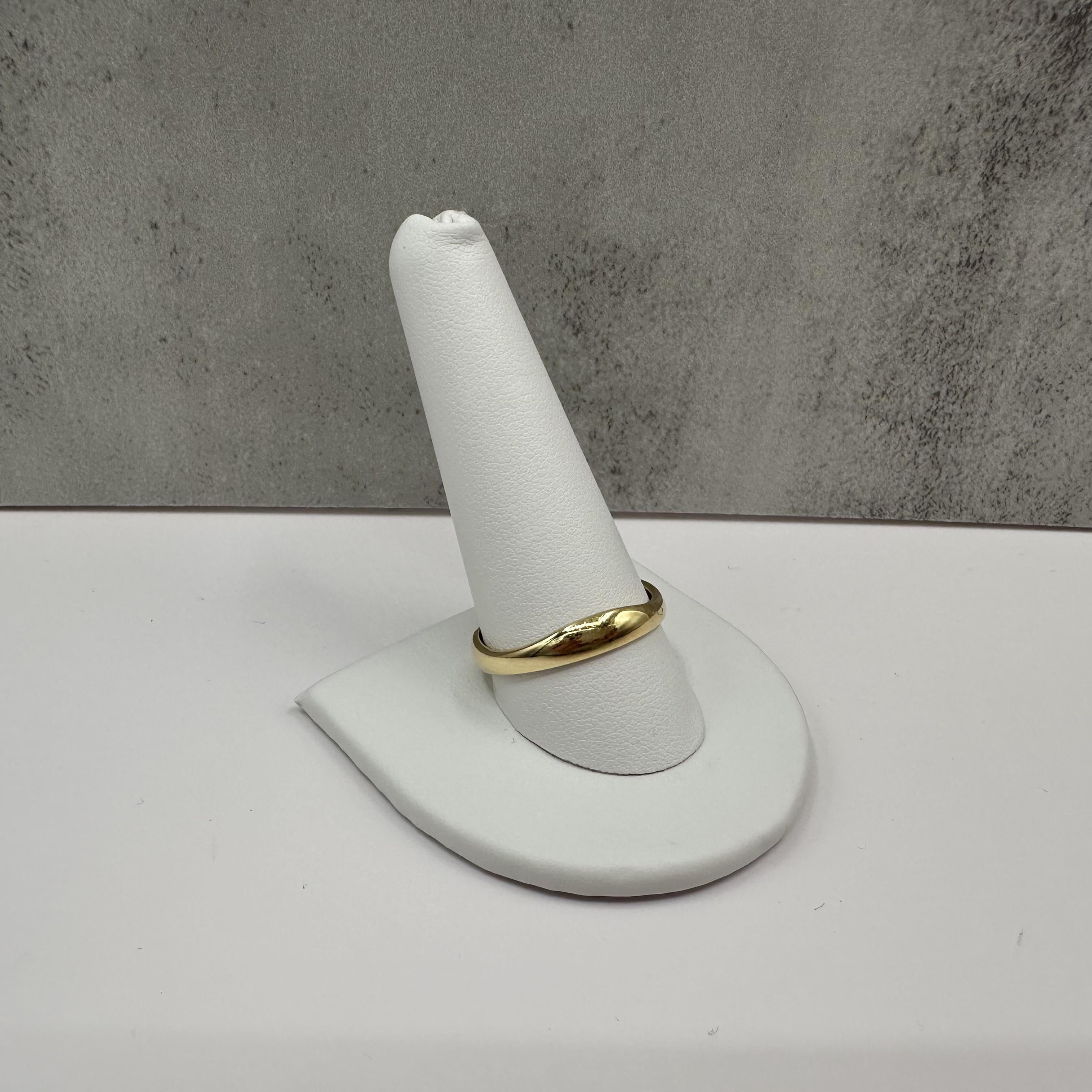 Cartier 18K Yellow Gold Wavy Band Ring Size 11.5 5.2g