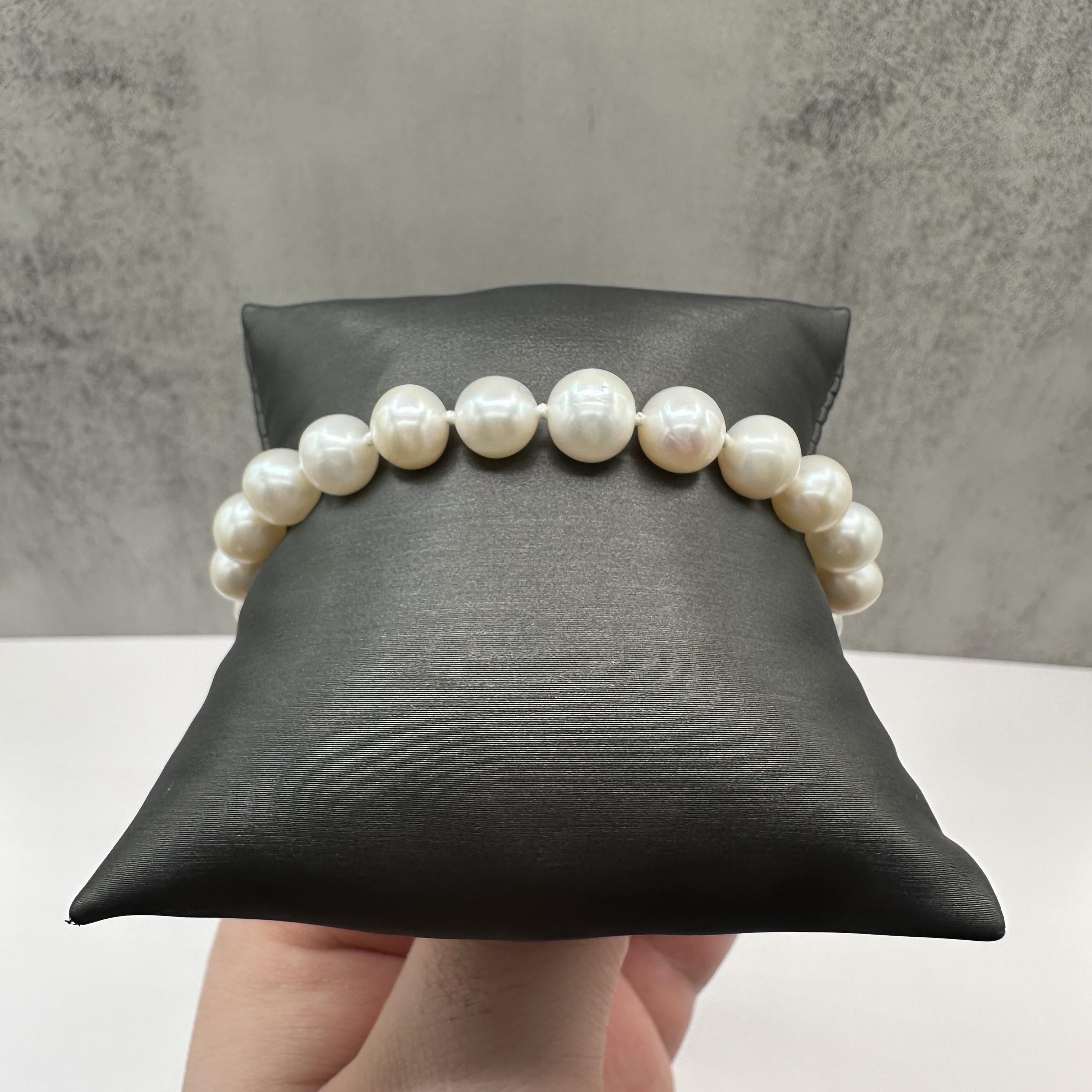 10K Yellow Gold Freshwater Pearl Bracelet 8 9mm 7 Inch