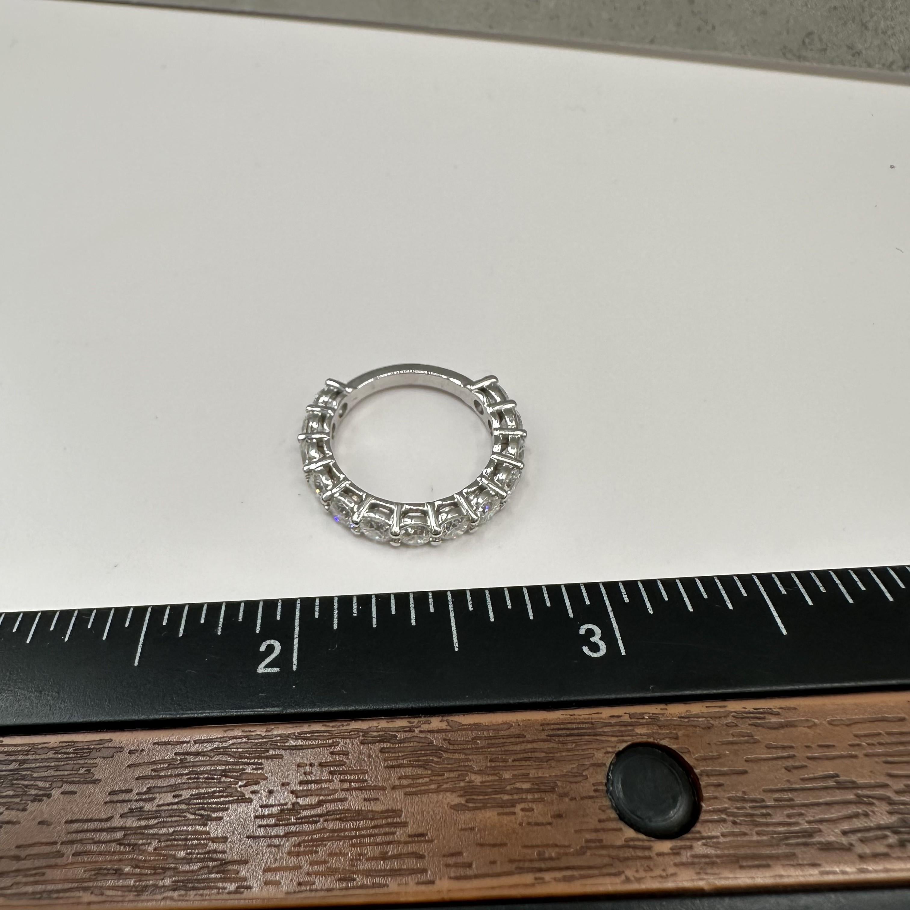 1.79ct Lab Diamond Eternity Ring F VS 14K White Gold Size 4.5