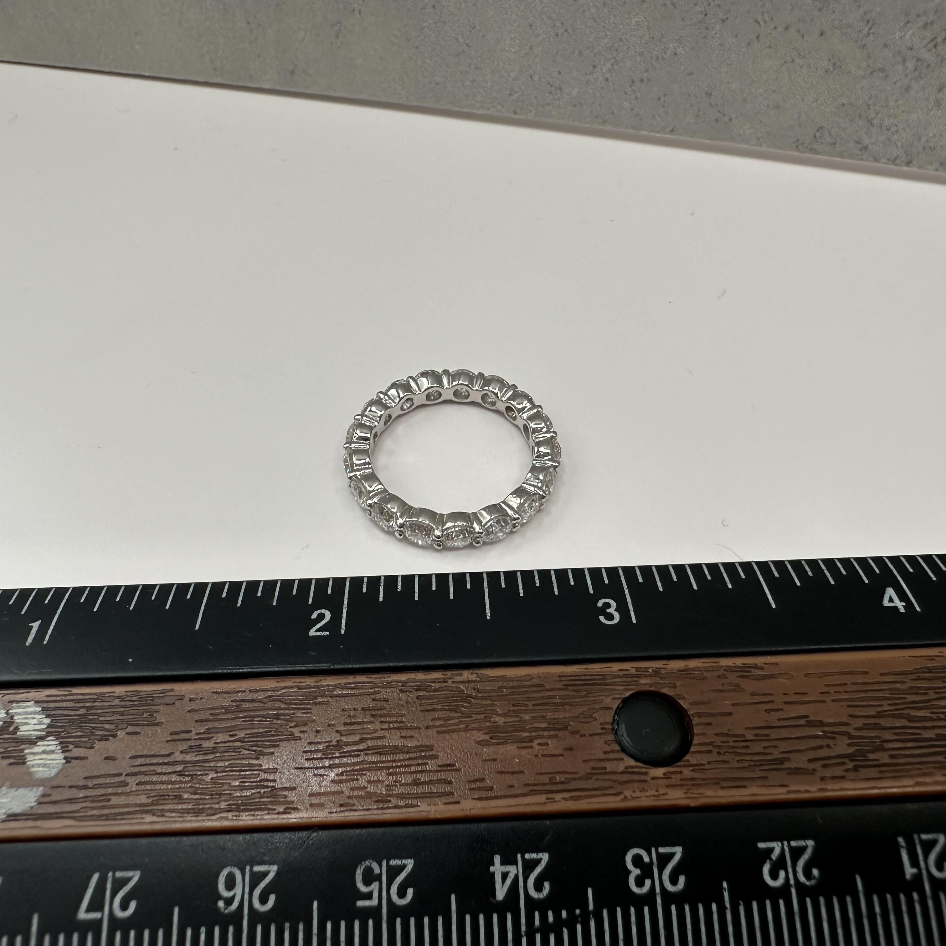 2.80ctw Natural Diamond Eternity Ring 14K White Gold GH SI Size 6