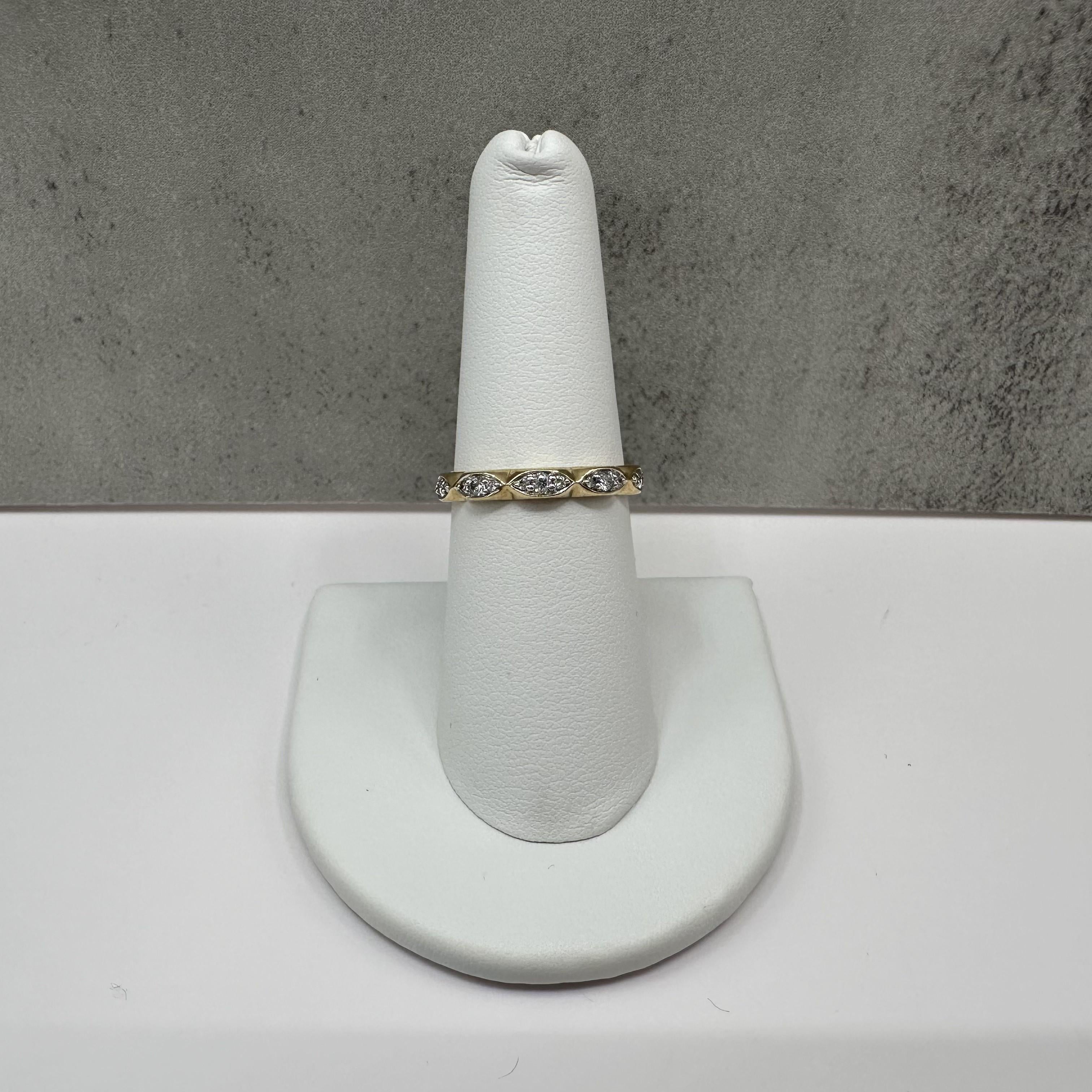 0.20ctw Natural Diamond Ring 10K Yellow Gold GH SI Size 7