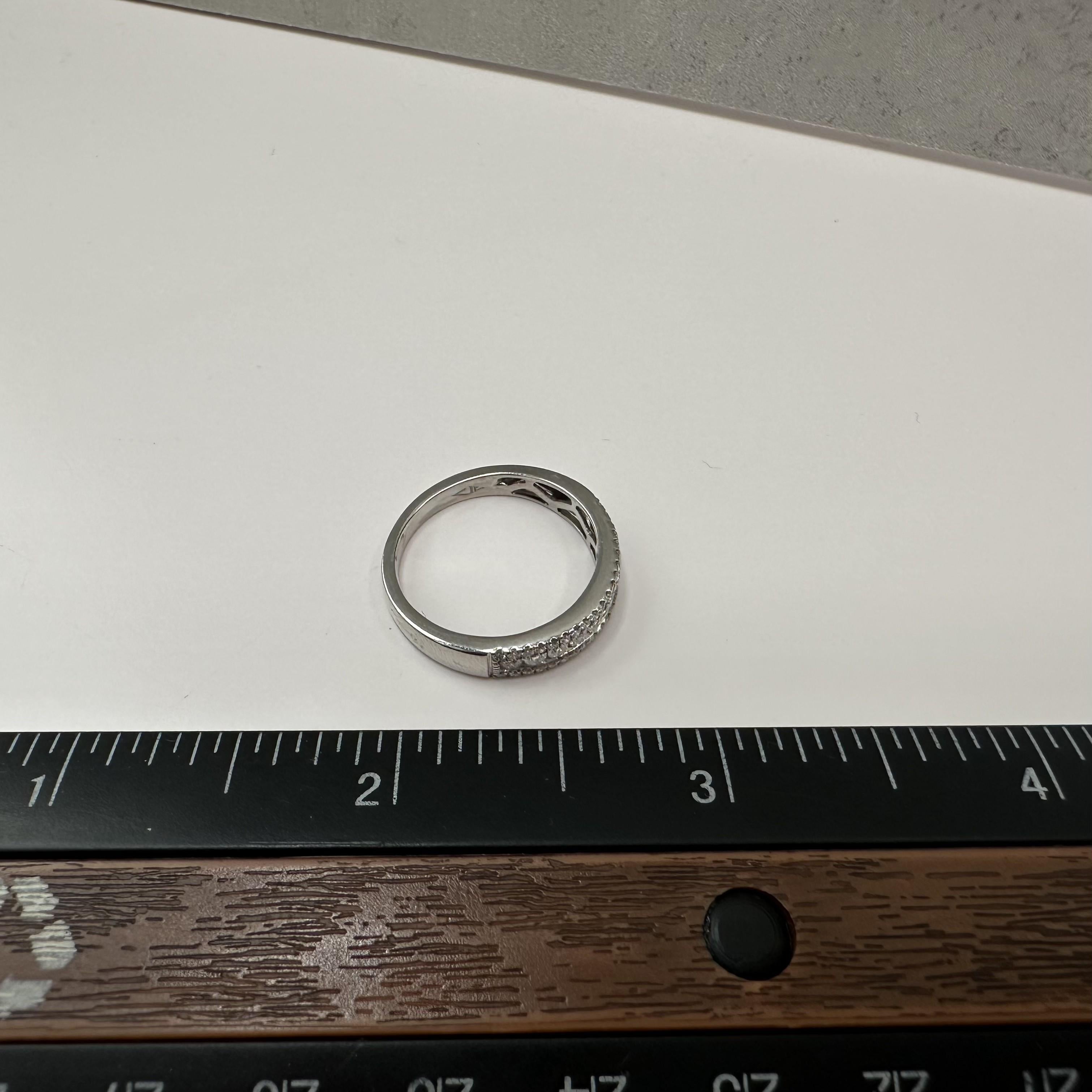 0.50ctw Natural Diamond Ring 14K White Gold GH VS SI Size 7