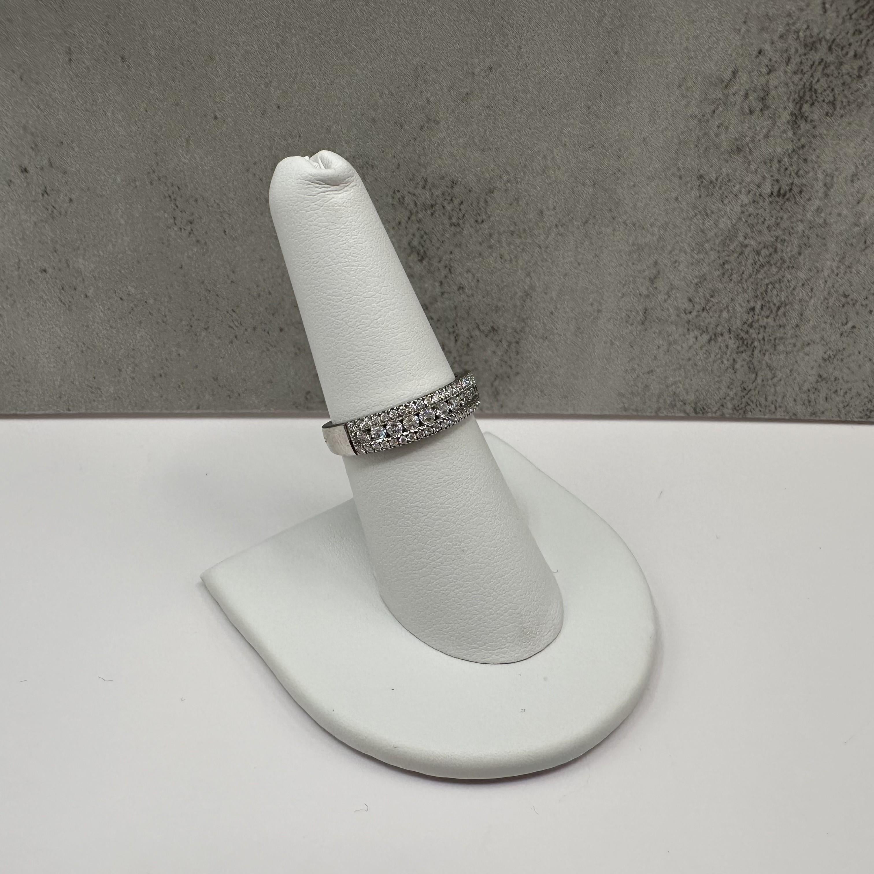 0.50ctw Natural Diamond Ring 14K White Gold GH VS SI Size 7