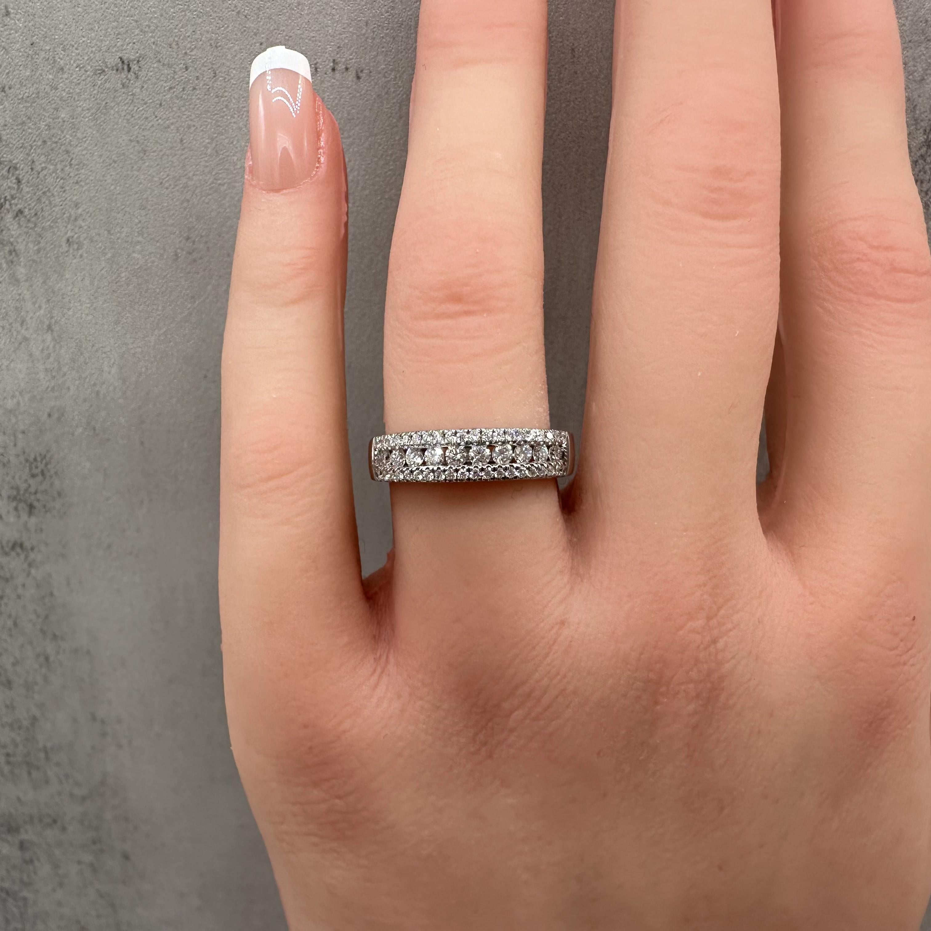 0.50ctw Natural Diamond Ring 14K White Gold GH VS SI Size 7