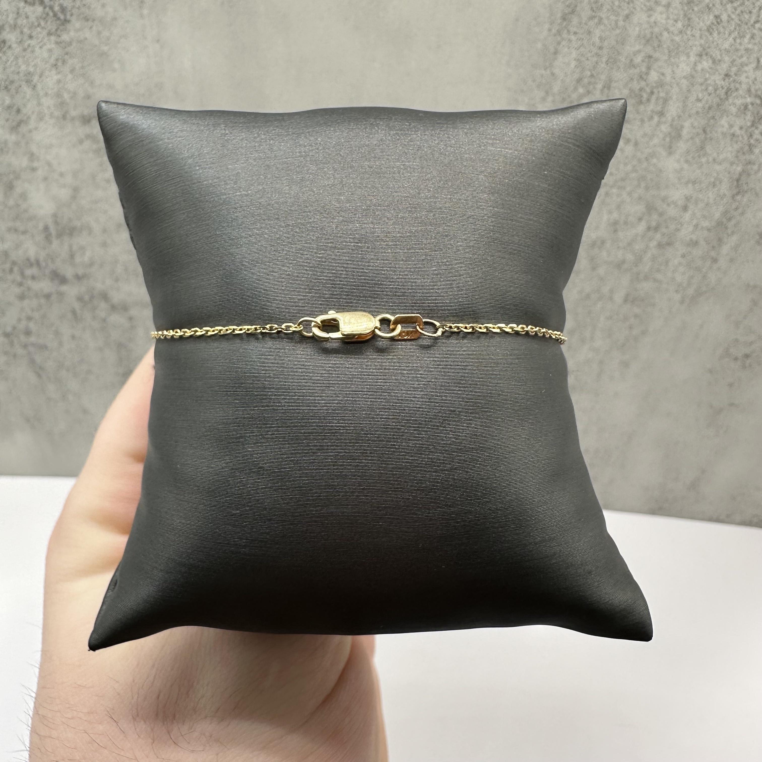 0.51ctw Diamond Bar Bracelet 14K Yellow Gold 7in GH SI