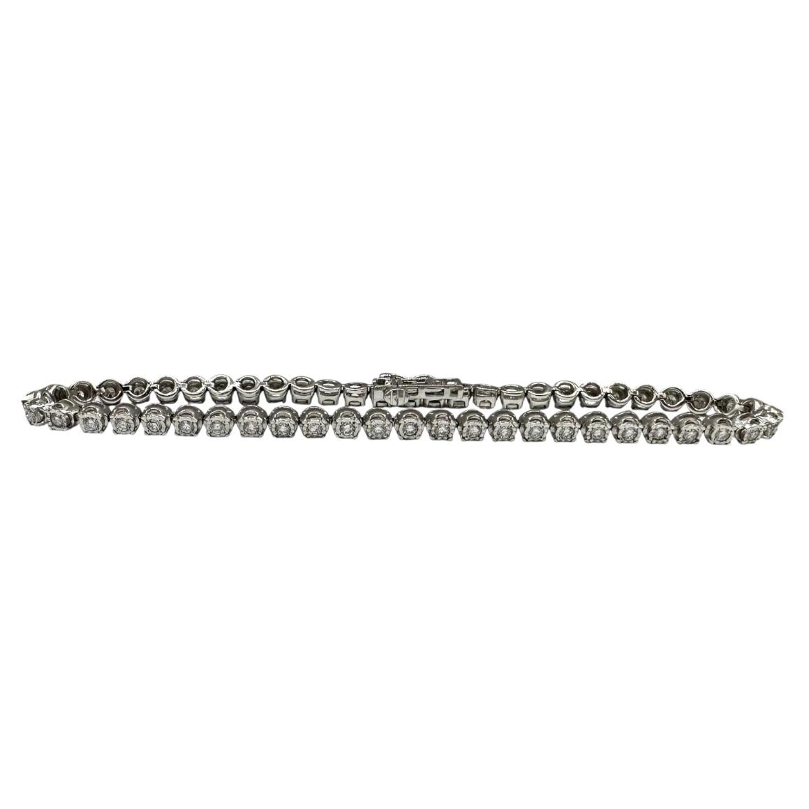 Lab Grown Diamond Tennis Bracelet Sterling Silver 1ctw EF VS 7.25in New