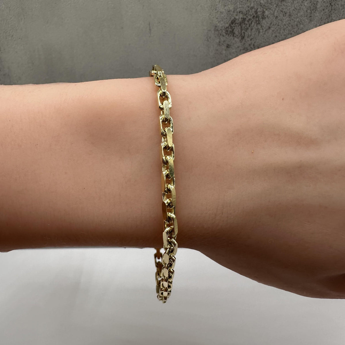 Anchor Link Bracelet 14kt Yellow Gold 8in 3.6mm 13g Solid New