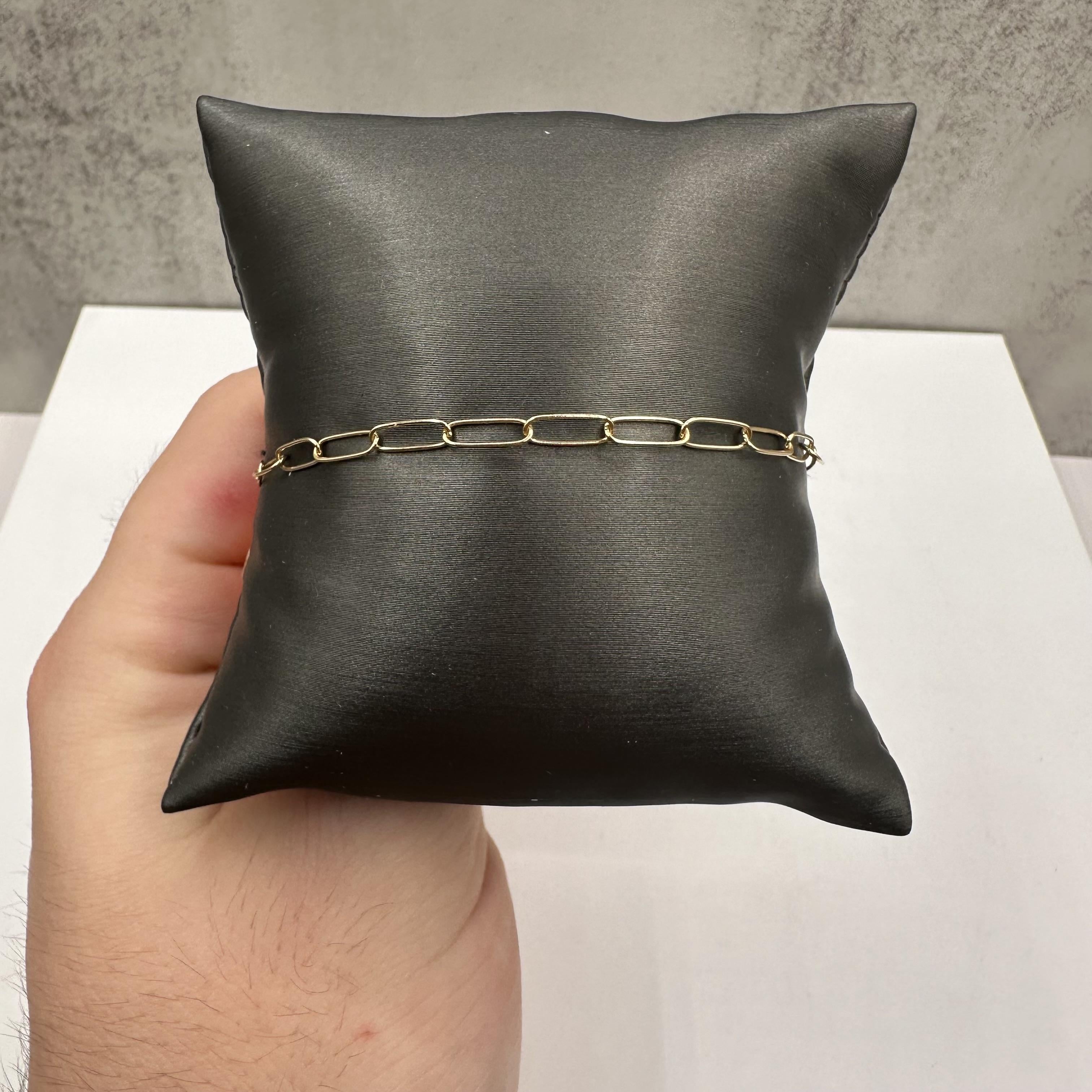 Designer Effy Pearl Bracelet in 14kt Yellow Gold – 5.1mm Pearls, Paperclip Chain