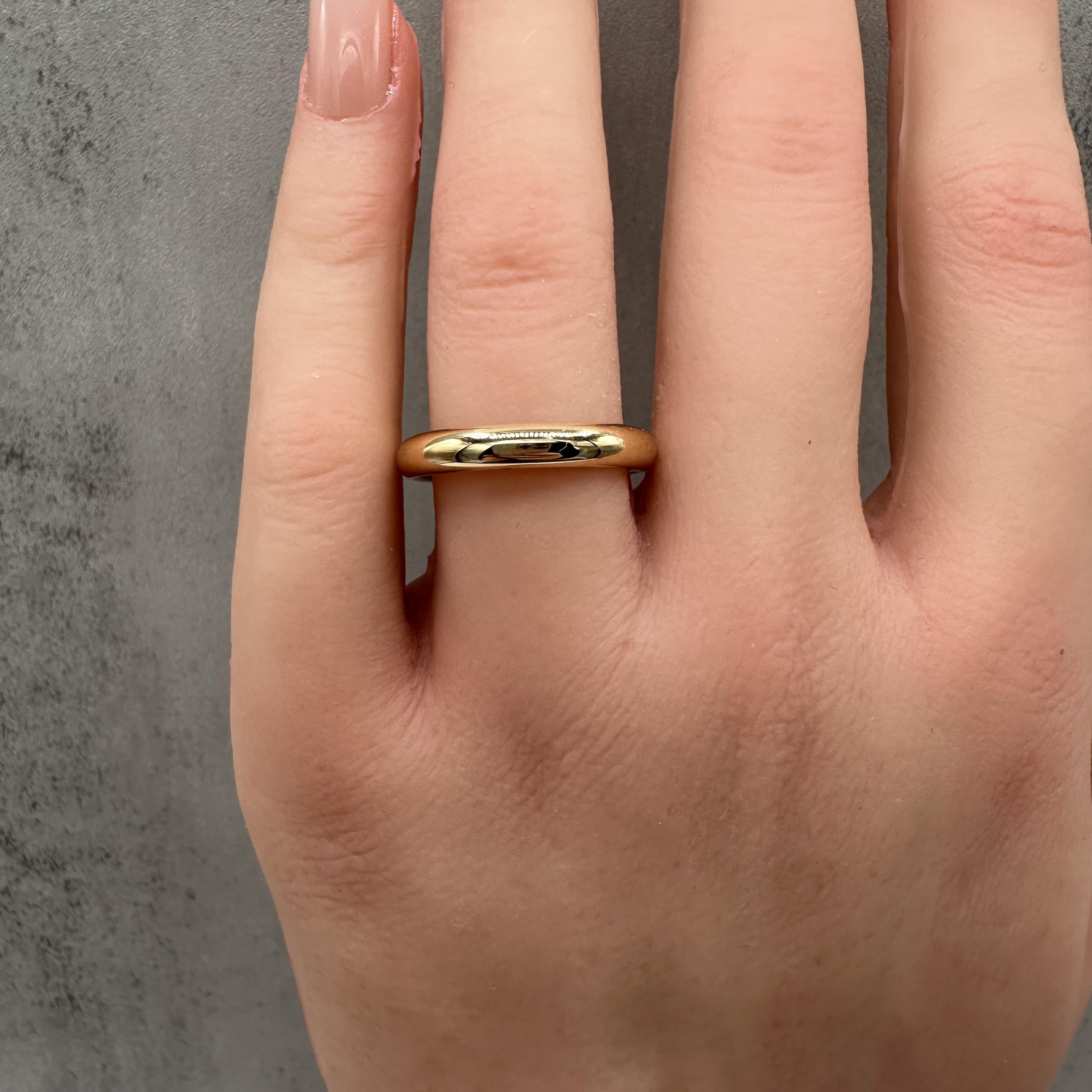 Designer Cartier 1895 Wedding Band 18kt Yellow Gold Size 59 With Papers
