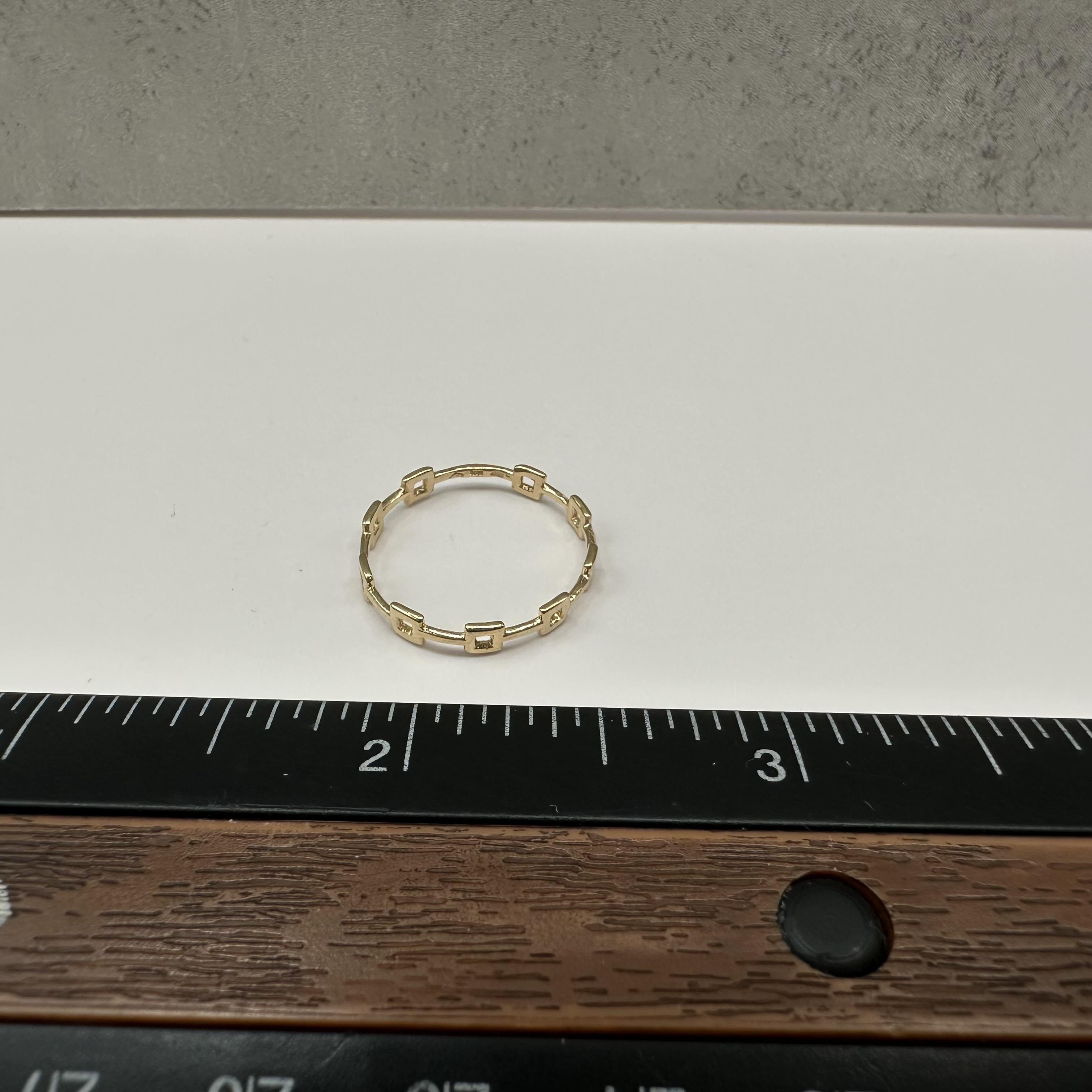 Estate Gold Link Band Ring 14kt Yellow Gold Size 7