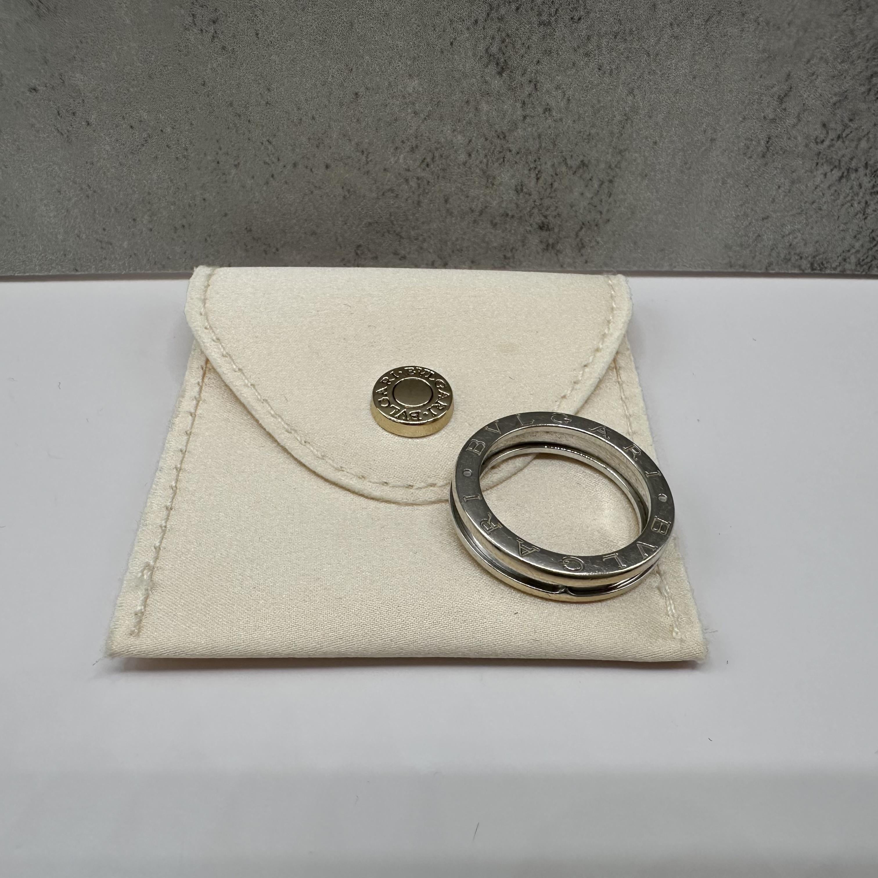 Designer Bvlgari Bzero1 One Band Ring 18kt White Gold Size 59