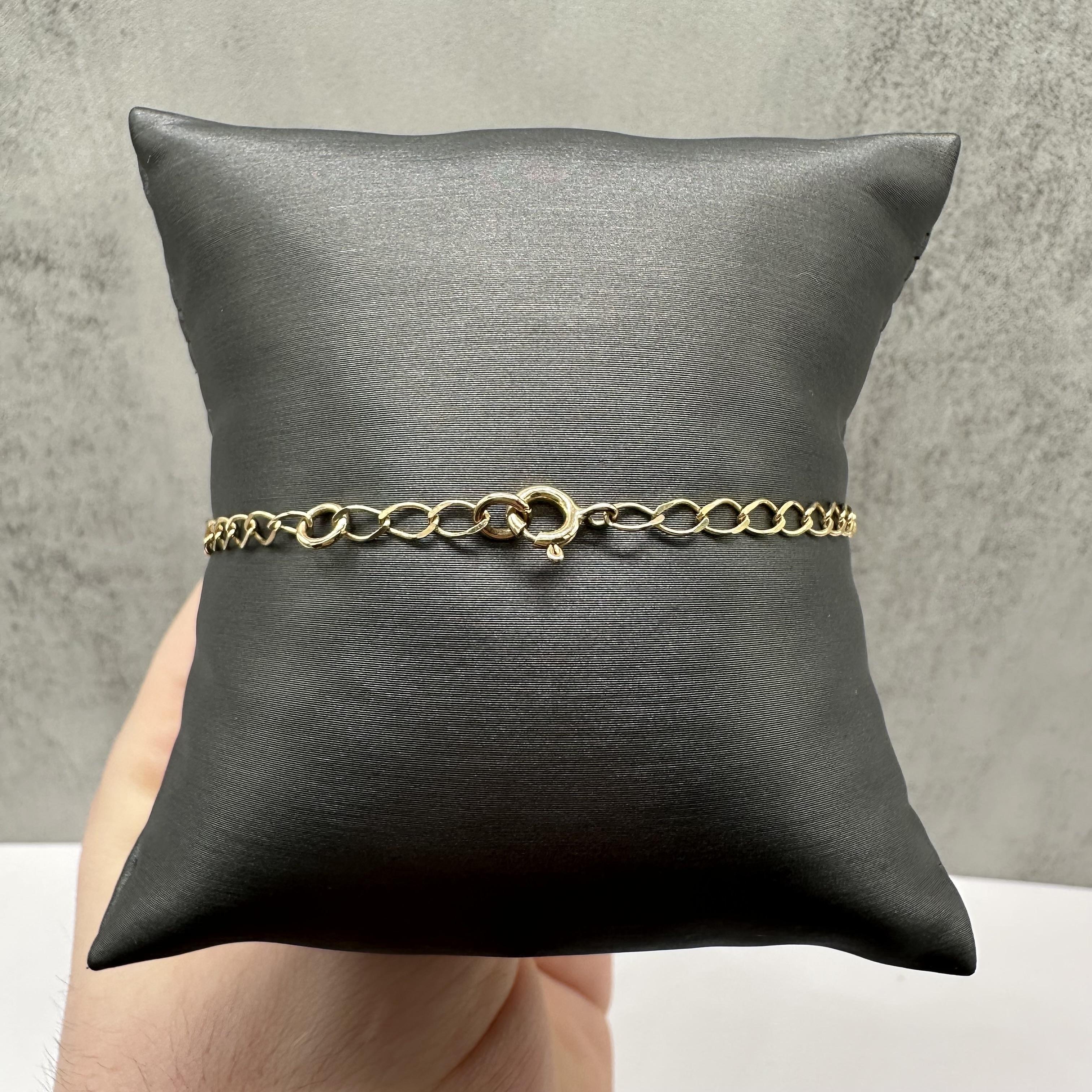 Diamond Heart Link Bracelet 10kt Yellow Gold 0.06ctw 7in New