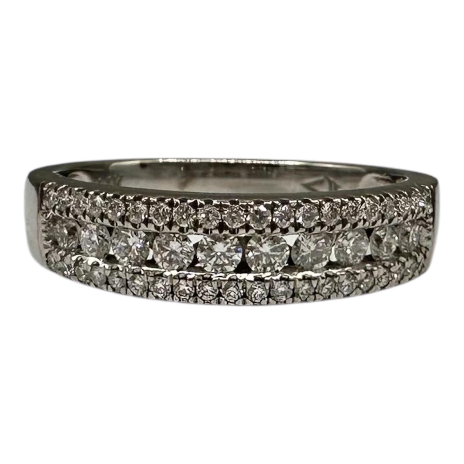 0.50ctw Natural Diamond Ring 14K White Gold GH VS SI Size 7