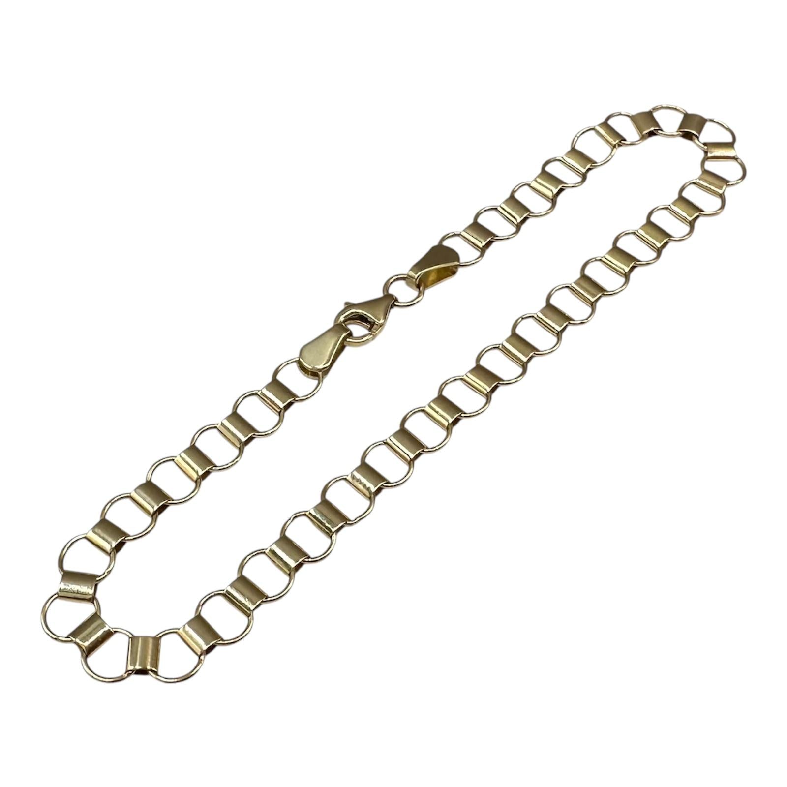 14kt Yellow Gold Circle Link Bracelet - 7.5", 5.2mm, 3.5g, Lobster Clasp, New