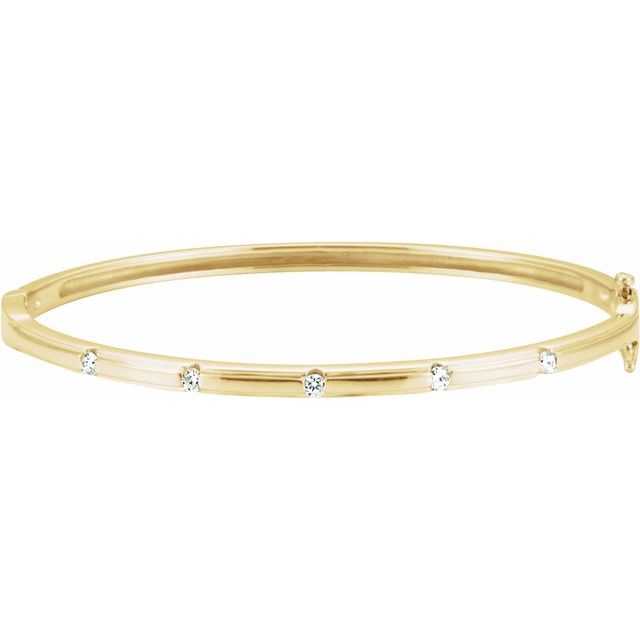 Scattered Diamond Bangle Yellow