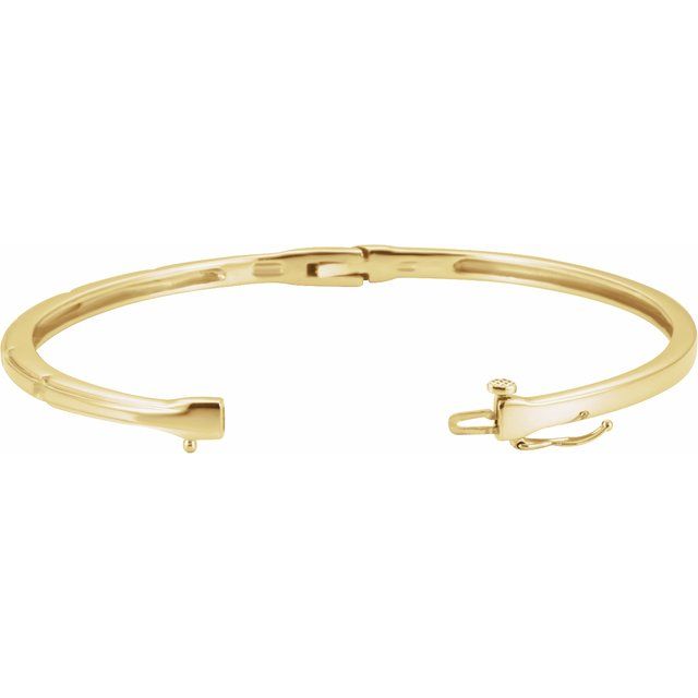 Scattered Diamond Bangle Yellow Side View