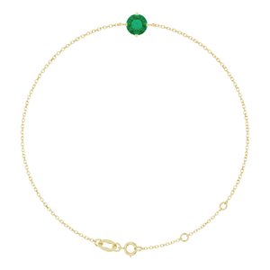 Solitaire Gemstone Chain Bracelet