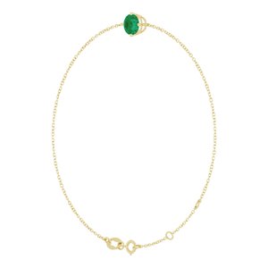 Solitaire Gemstone Chain Bracelet