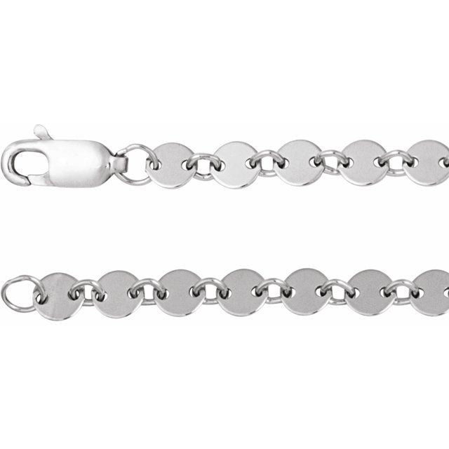 Sterling Silver Mirror Chain Bracelet