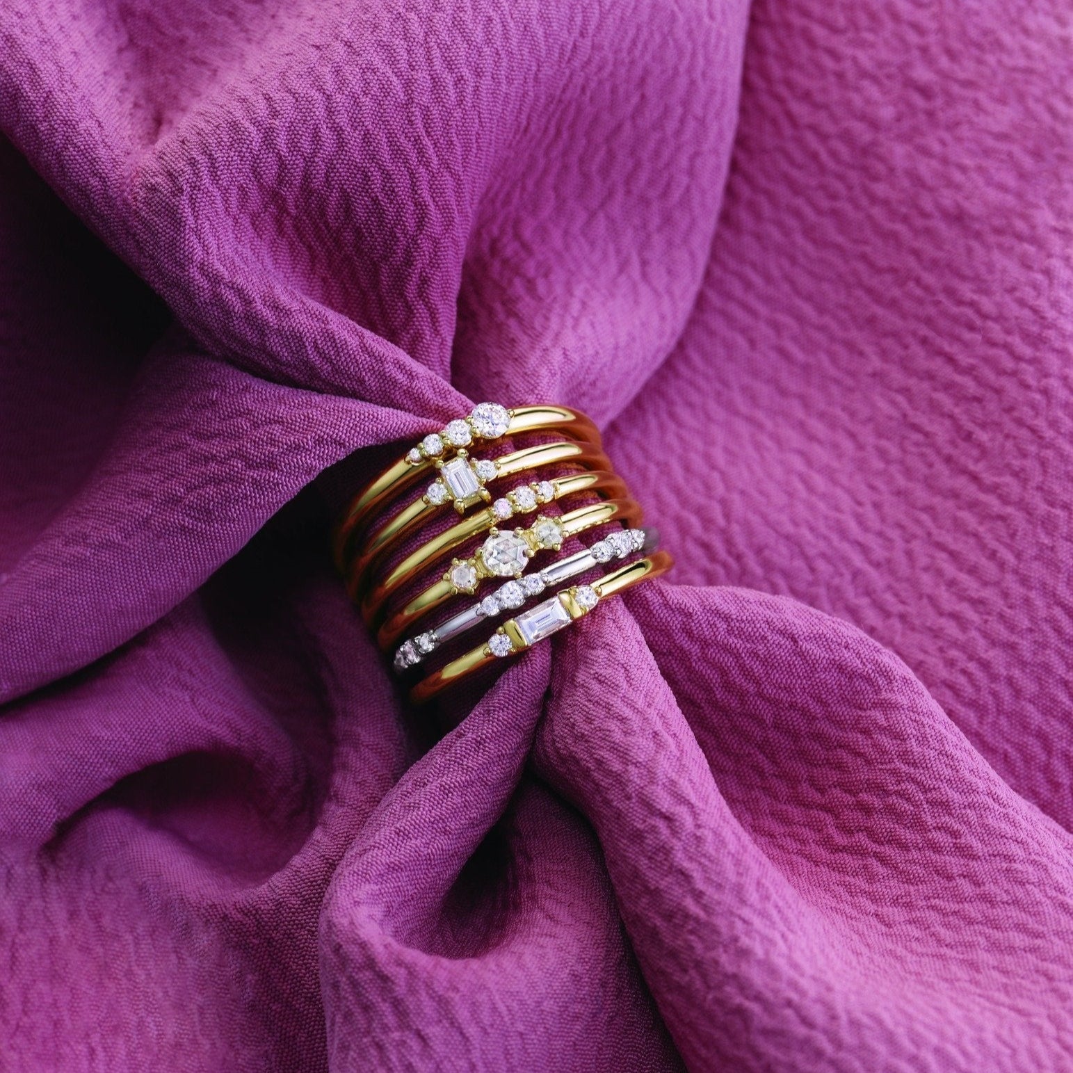 14K Yellow .03 CTW Natural Diamond Stackable Ring