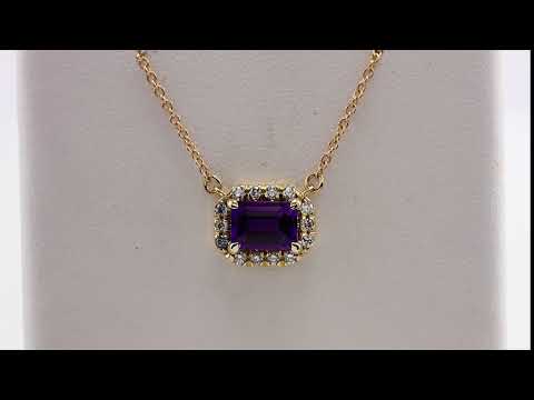 Amethyst & Diamond Necklace