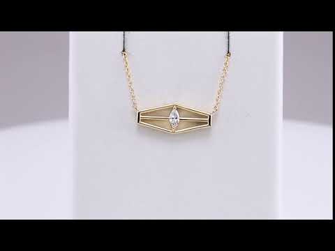 Marquise Diamond Geometric Necklace