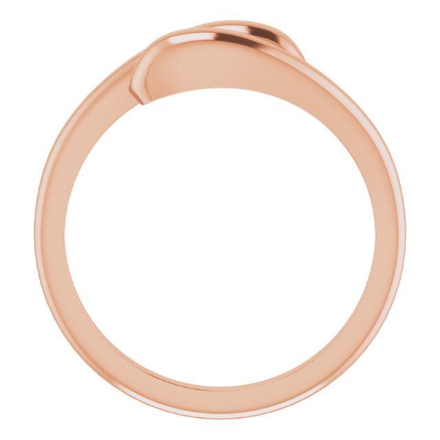 14K Rose Domed Bypass Ring
