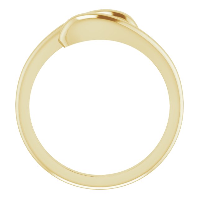 14K Yellow Domed Bypass Ring