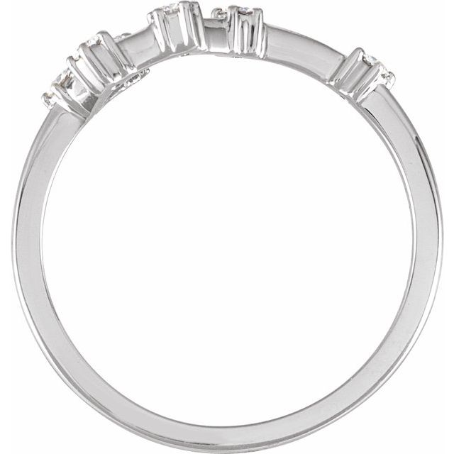 14K White 1/6 CTW Natural Diamond Taurus Constellation Ring
