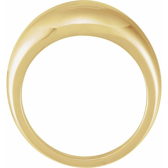 14K Yellow 10 mm Dome Ring