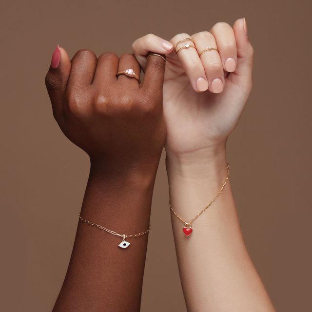 14K Yellow Stackable Heart Ring Size 7