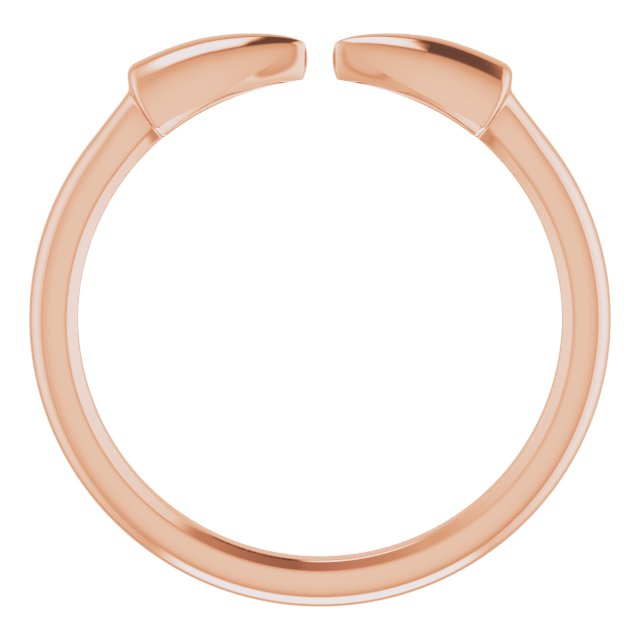 14K Rose Stackable Spike Ring