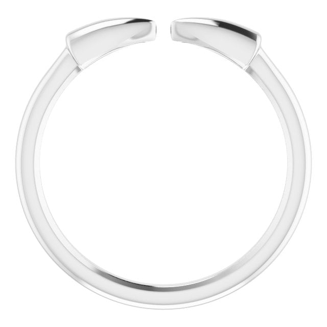 14K White Stackable Spike Ring