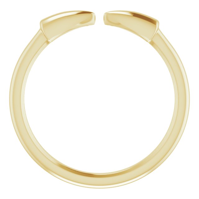 14K Yellow Stackable Spike Ring