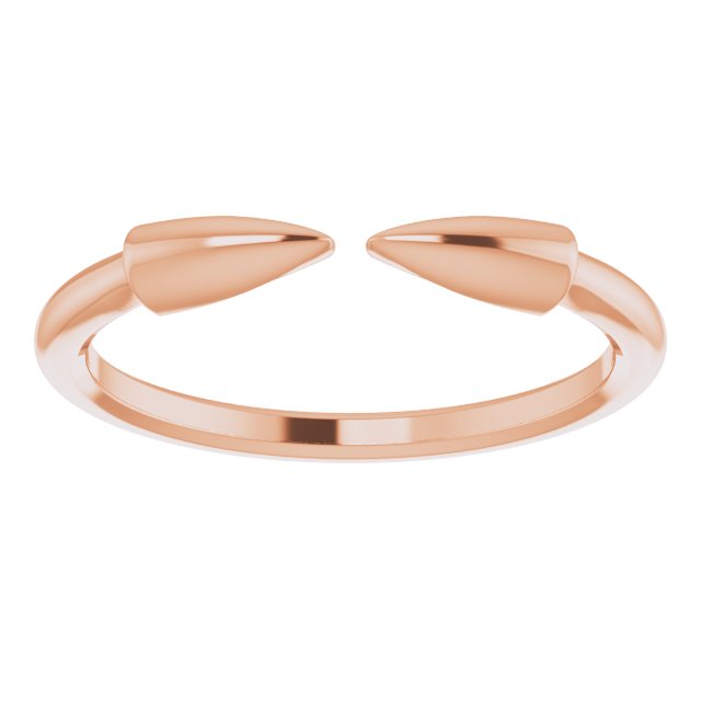 14K Rose Stackable Spike Ring