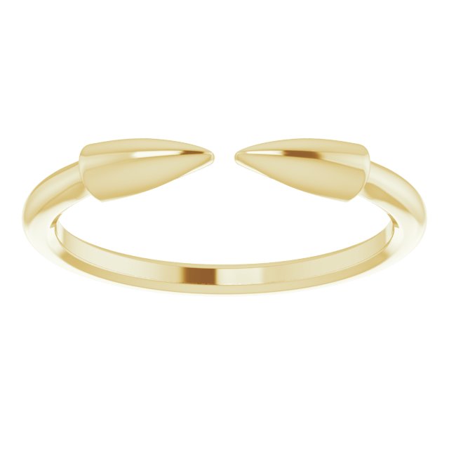 14K Yellow Stackable Spike Ring