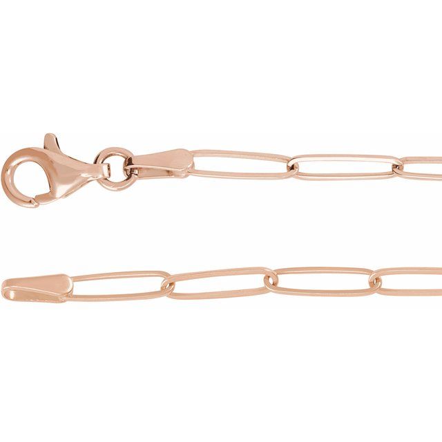 14K Rose Engravable Bar 7" Bracelet