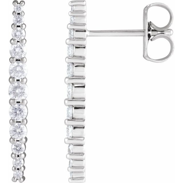 14K White 1/6 CTW Natural Diamond Teardrop Earrings
