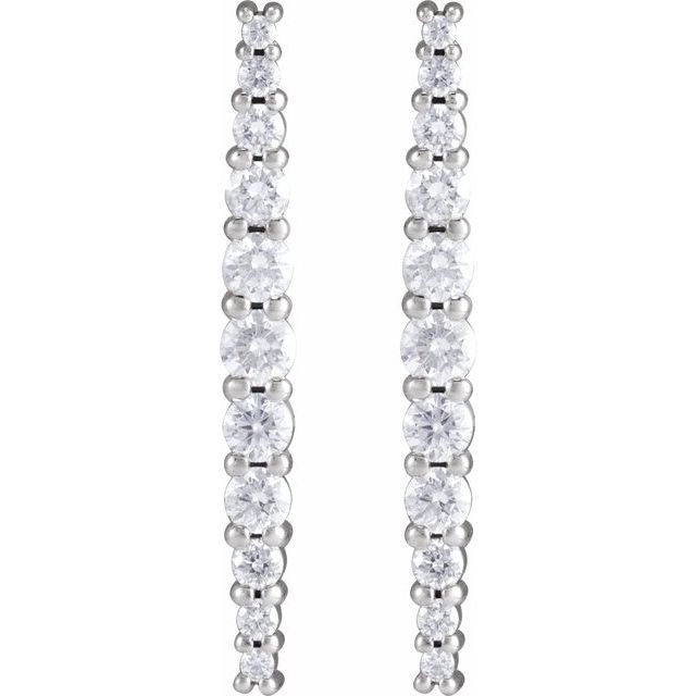 14K White 1/6 CTW Natural Diamond Teardrop Earrings