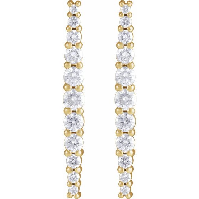 14K Yellow 1/6 CTW Natural Diamond Teardrop Earrings