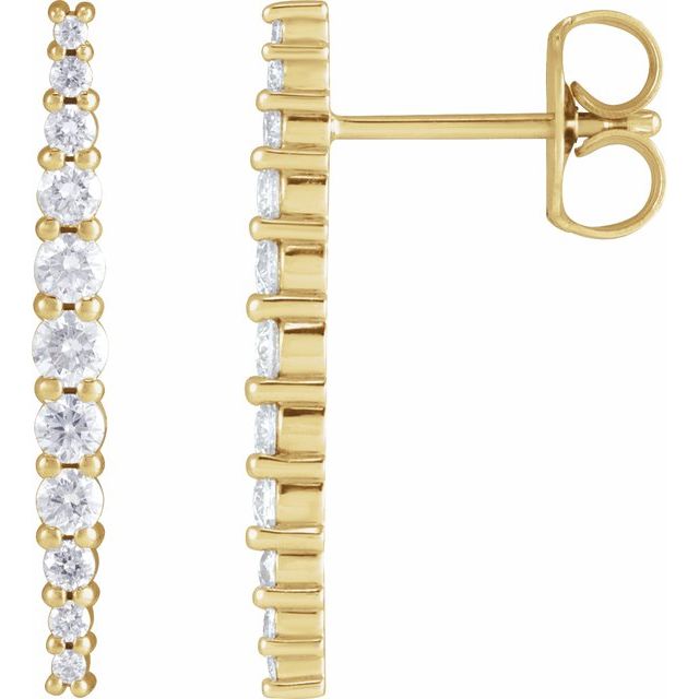 14K Yellow 1/6 CTW Natural Diamond Teardrop Earrings