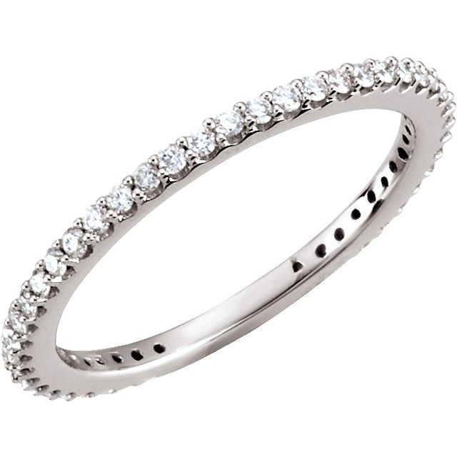 14K White 1/3 CTW Natural Diamond Band