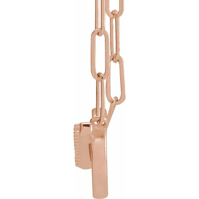 14K Rose .04 CTW Diamond 16" Toggle Styled Necklace