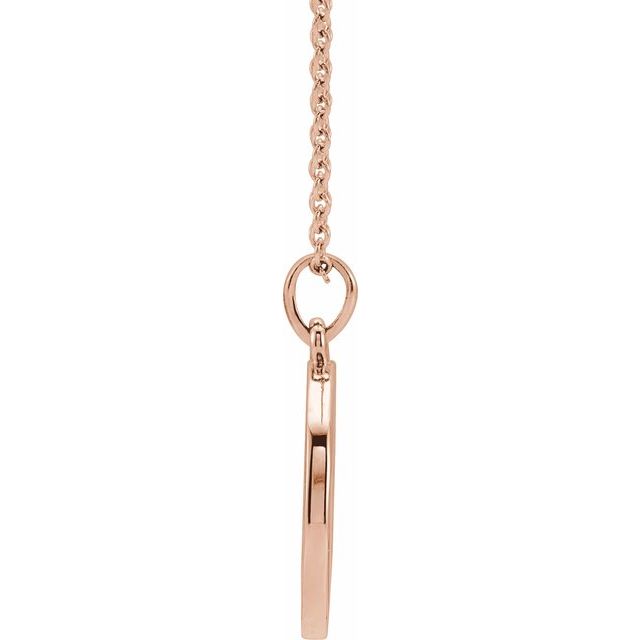 14K Rose 1/5 CTW Diamond Engravable 16-18" Necklace