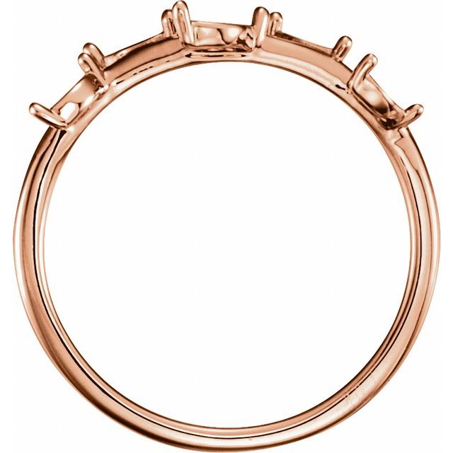 14K Rose 1/4 CTW Diamond Leaf Ring