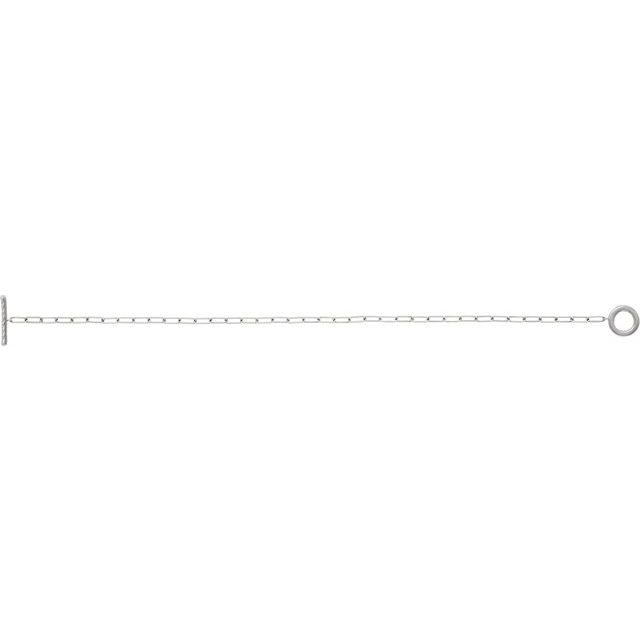 14K White 1/10 CTW Natural Diamond Toggle 7" Bracelet