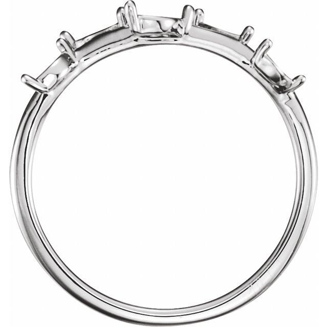 14K Rose 1/4 CTW Diamond Leaf Ring